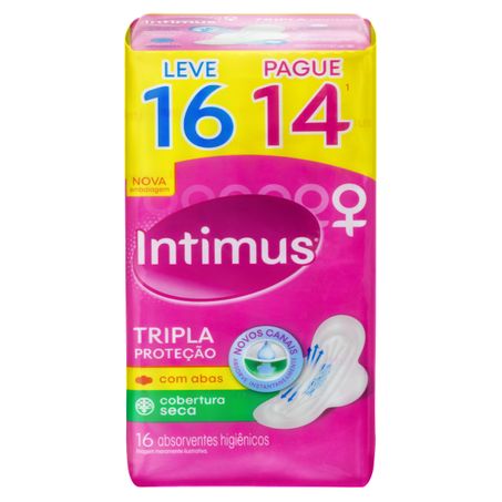 ABSORVENTE COM ABAS SECA INTIMUS TRIPLA PROTEÇÃO