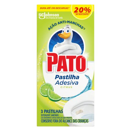 DETERGENTE SANITÁRIO PASTILHA ADESIVA CITRUS PATO GRÁTIS 20% DE DESCONTO
