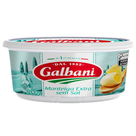 Manteiga galbani 200g pote s/sal - resfriado