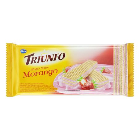 BISCOITO WAFER RECHEIO MORANGO TRIUNFO