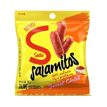 Salamitos snack chilli petisco sadia 36g