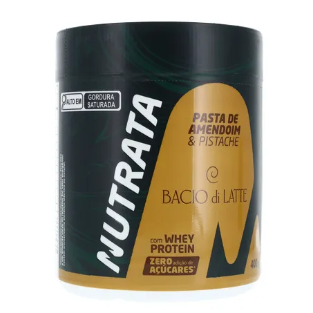 Pasta de Amendoim Nutrata Bacio Di Latte Sabor Pistache 400g 360-33