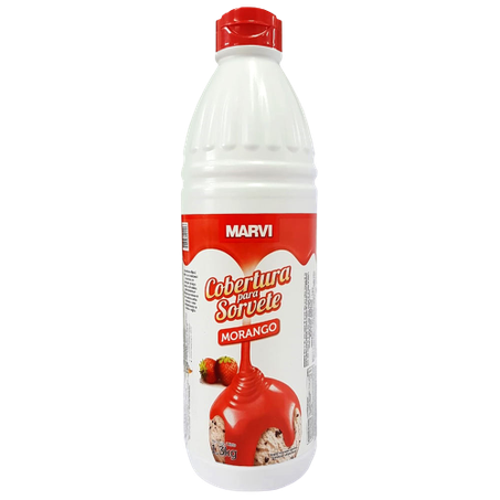 Cobertura marvi sorvete morango 1kg