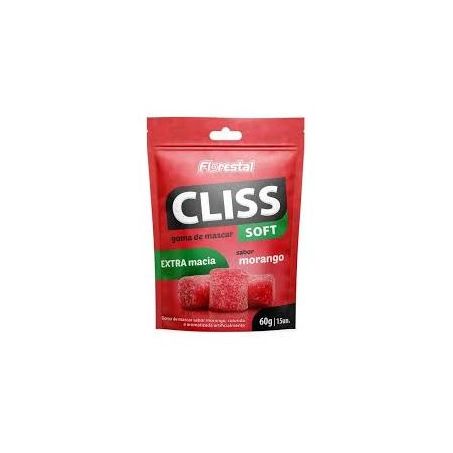 Goma de mascar cliss morango 60g