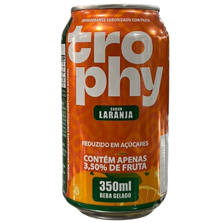 Refrigerante lata 350ml trophy laranja