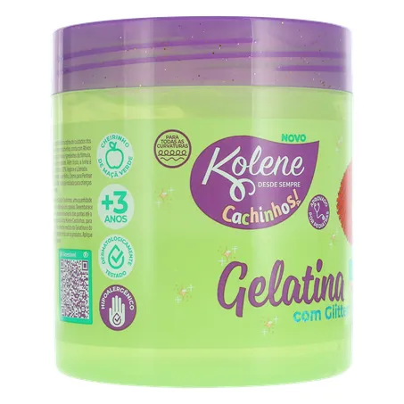 GELATINA CAPILAR INFANTIL KOLENE CACHINHOS COM GLITTER POTE 500G 360-30