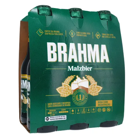 Cerveja Brahma Malzbier Long Neck 355ml C/6 360-16