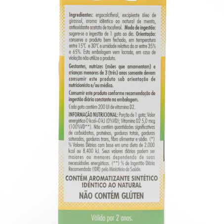 VITAMINA D2 ERGOCALCIFEROL GOTAS 20ML UNILIFE 360-2