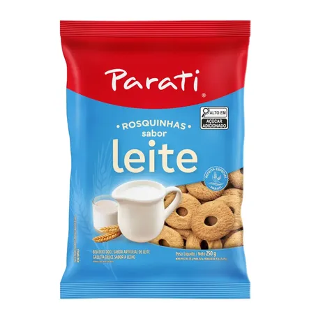 Biscoito Doce Sabor Parati Leite Pacote 250gr