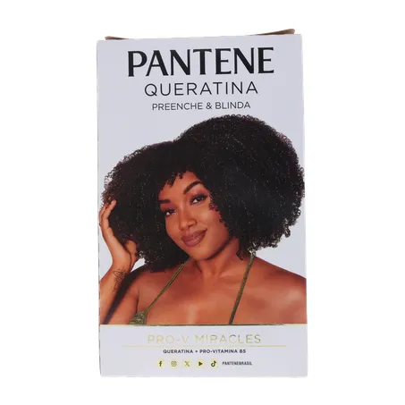 Shampoo Pantene 300ml + Condicionador Queratina Preenche e Blinda 150ml 360-18