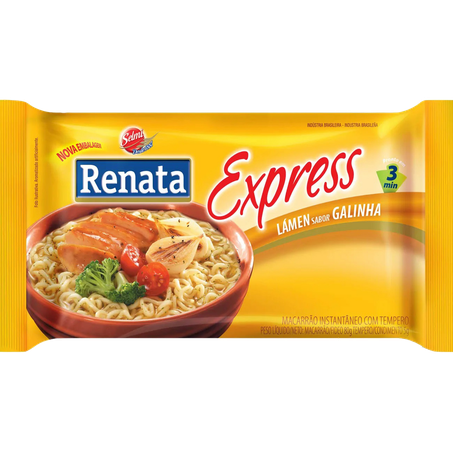 Macarrão instantâneo Renata galinha pacote 88g