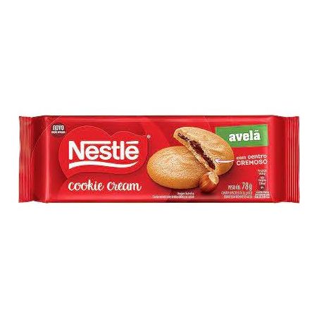 Cookies Nestlé Cookie Cream Recheado Avelã Pacote 78g 
 
