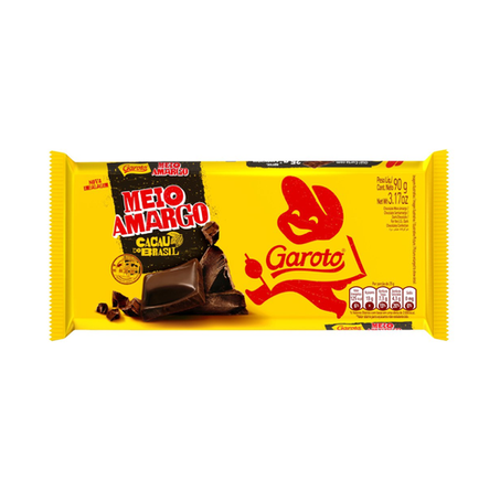 Chocolate Barra Garoto Meio Amargo 90g 
 