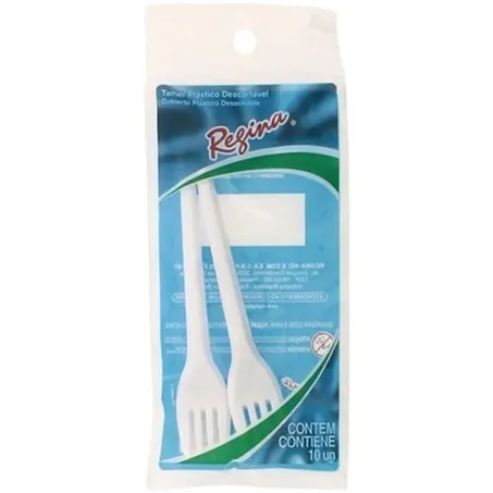 Garfo aniver regina c/10 branco