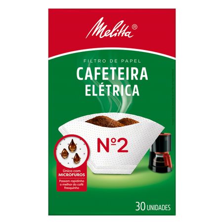Filtro de papel para cafeteira elétrica melitta nº 2