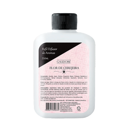DIFUSOR DE AROMAS FLOR CEREJEIRA RF GAUDORE 250 ML