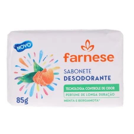 Sabonete Desodorante Farnese Menta e Bergamota Pacote 85gr