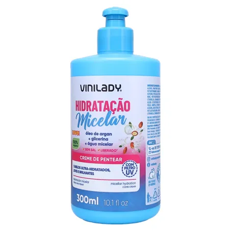 Creme de Pentear Vinilady Hidratação Micelar Frasco 300ml 360-2