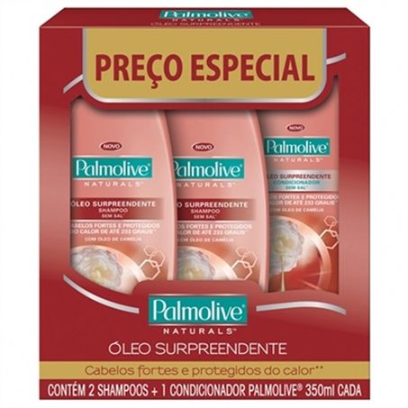 Kit 2 sh/cond palmolive 350ml oleo surpr