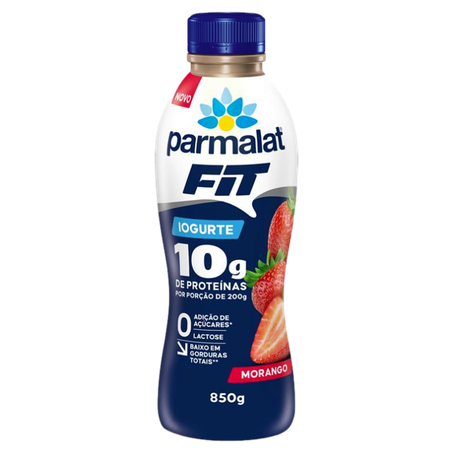 IOGURTE PARMALAT FIT 10G DE PROTEÍNA MORANGO PET 850G