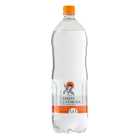 ÁGUA MINERAL NATURAL COM GÁS SANTA CATARINA GARRAFA 1,5L