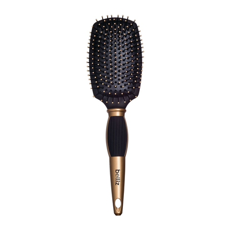 Escova De Cabelo Ricca Black  Gold Racket Media