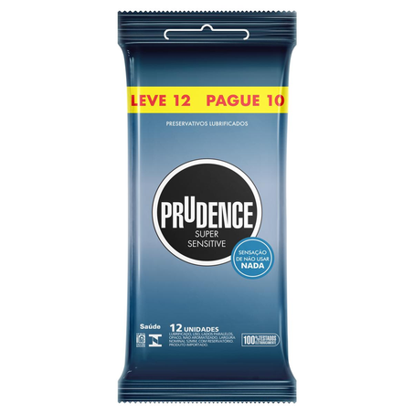 Preservativo Prudence Super Sensitive - Leve 12 - Pague 10
