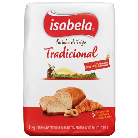 Farinha trigo isabela 1kg