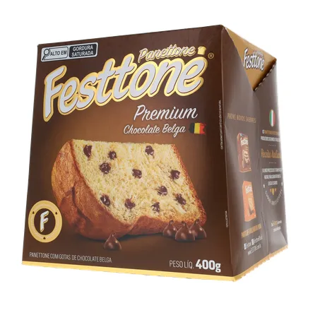 Panettone Festtone Premium Chocolate Belga 400g 360-2