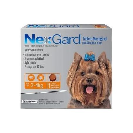 Nexgard Antipulgas e Carrapatos para Cachorros de 2 a 4kg 1 tablete
