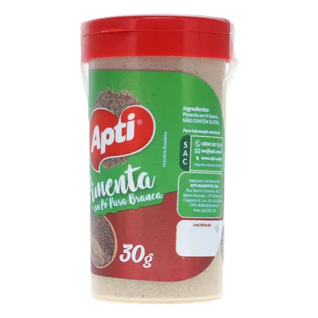 Pimenta Apti em Pó Pura Branca Embalagem 30G 360-4