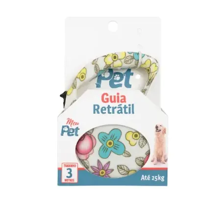 Guia retrátil meu pet 3m 360-3