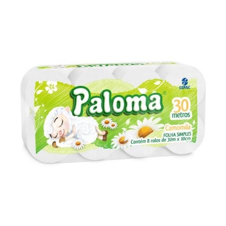 Papel Hig Fs Paloma 30m C/8
