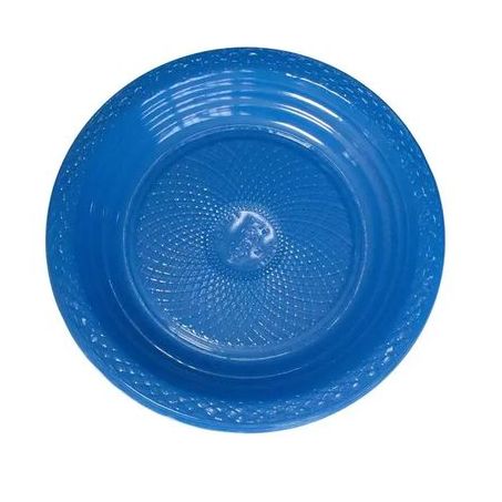 Prato plastico ponto das festas aazul claro 15cm c/10un