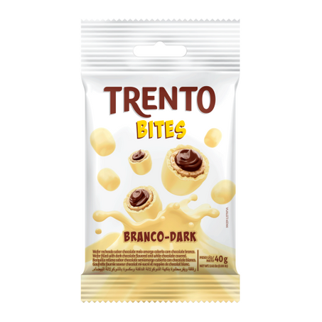 Trento-wafer bites 40g branco dark