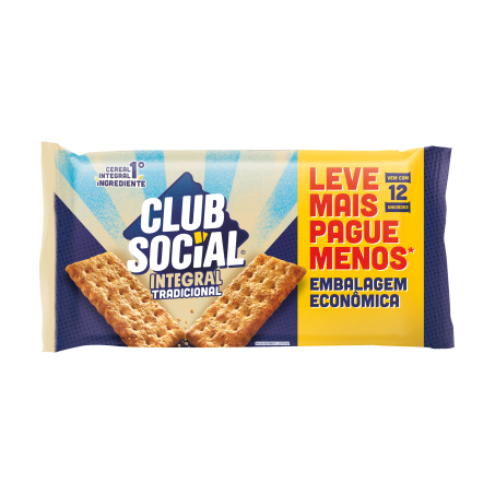 Biscoito club social embalagem econômica 37,1% integral 288g