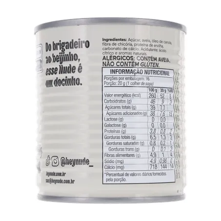 LEITE CONDENSADO DE AVEIA VEGANO NUDE 330G COM ACUCAR 360-12