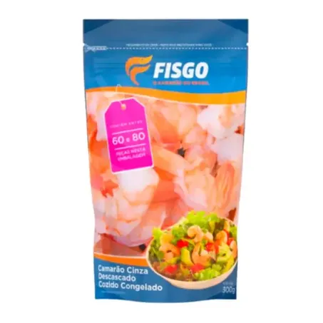 Camarão Fisgo 40 / 60 Desc Congelado Pouch