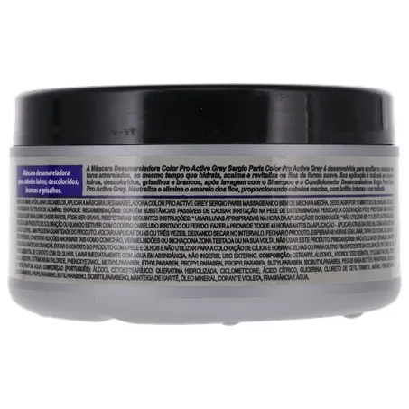 MÁSCARA CAPILAR SERGIO PARIS DESAMARELADOR PRO ACTIVE POTE 250G 360-14