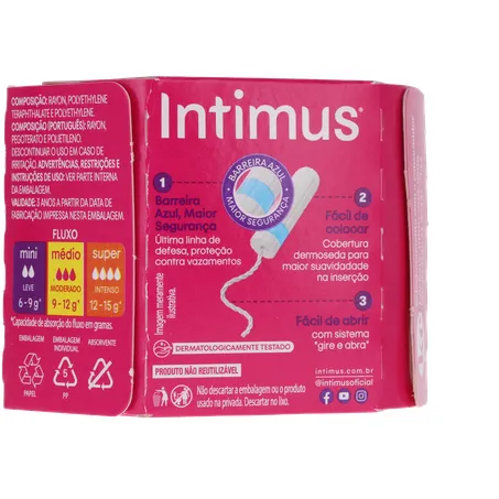Absorvente Interno Intimus Mini C/ 8UN 360-16