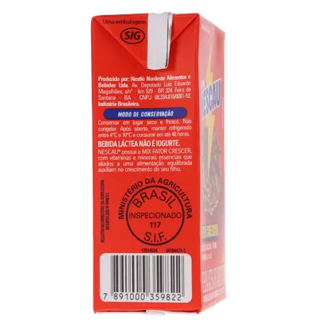 BEBIDA LÁCTEA NESCAU PRONTINHO 180ML 360-28