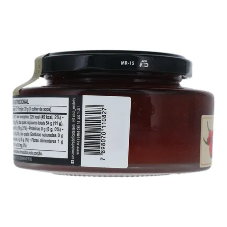 Geleia de Morango com Pimenta Casa Madeira Gourmet Pote de Vidro 240gr 360-24
