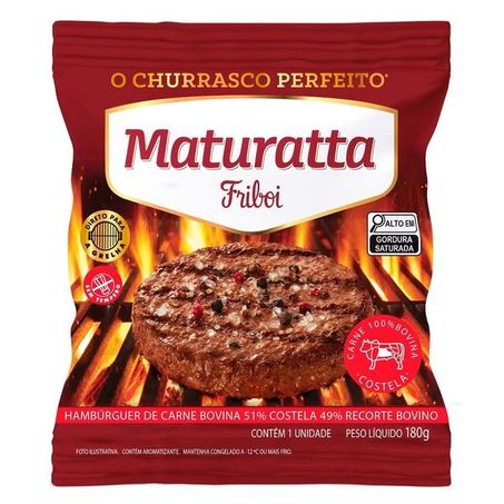 Hamburguer maturatta friboi carne bovina 180g