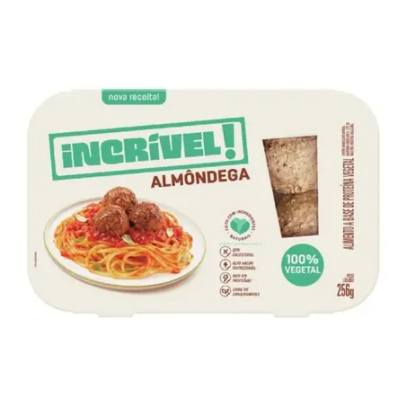 Almôndega Incrível 100% Vegetal Congelado 256g