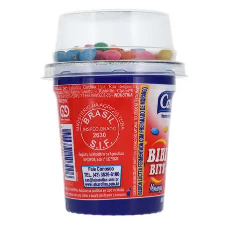 Bebida Lactea Carolina Bibi Bit's Vermelho 125g 360-27