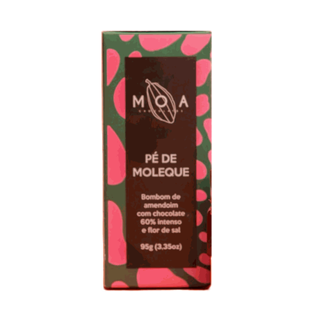 Moa Bombom De Chocolate Recheado Pé Moleque 95G Vegano