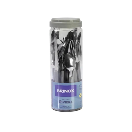 Faqueiro Brinox 24 Peças - Cinza - Riviera - Ref. 6025/732