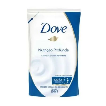 Sabonete Líquido Dove Nutrição Profunda Sachê 200ml - Refil