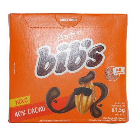 Chocolate nnn bibs 40. cacau c/5 61.5g
