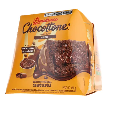 Panettone Bauducco Mousse de Chocolate Caixa 450gr 360-2
